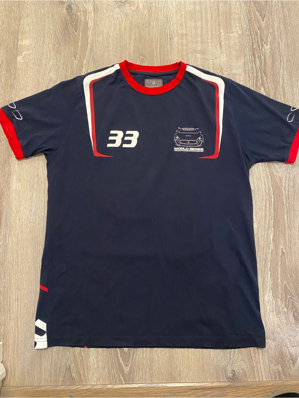 Maserati Corse Mens 3XL Logo Print T-Shirt Vintage Short Sleeve Crewneck Cotton